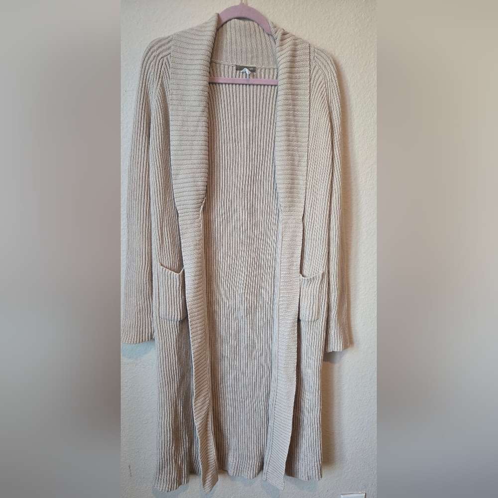 J. Crew Womens Size L Cardigan Sweater Open Front Side Pockets